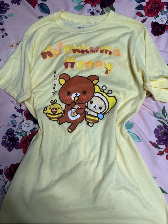 Hot Topic Tops - Hot Topic Yellow Rilakkuma Honey Graphic Tee